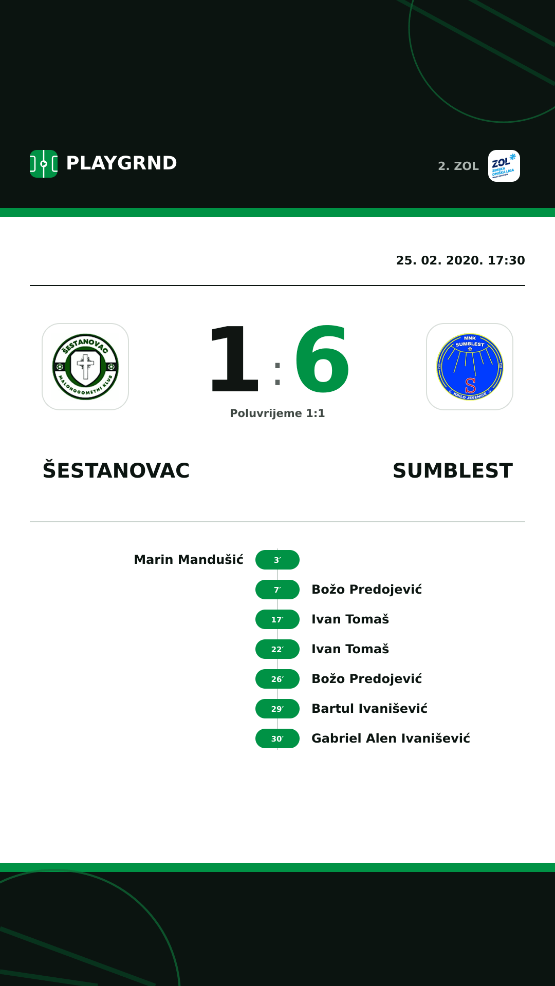 Instagram slika: Šestanovac 1:6 Sumblest