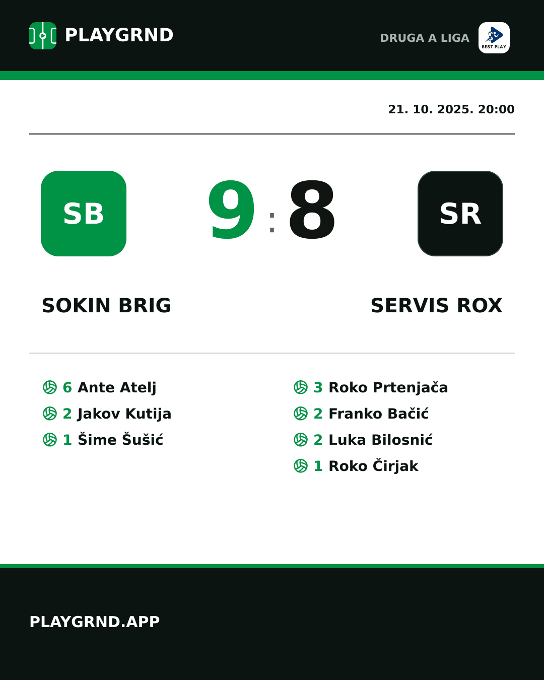 Instagram slika: Sokin Brig 9:8 Servis Rox