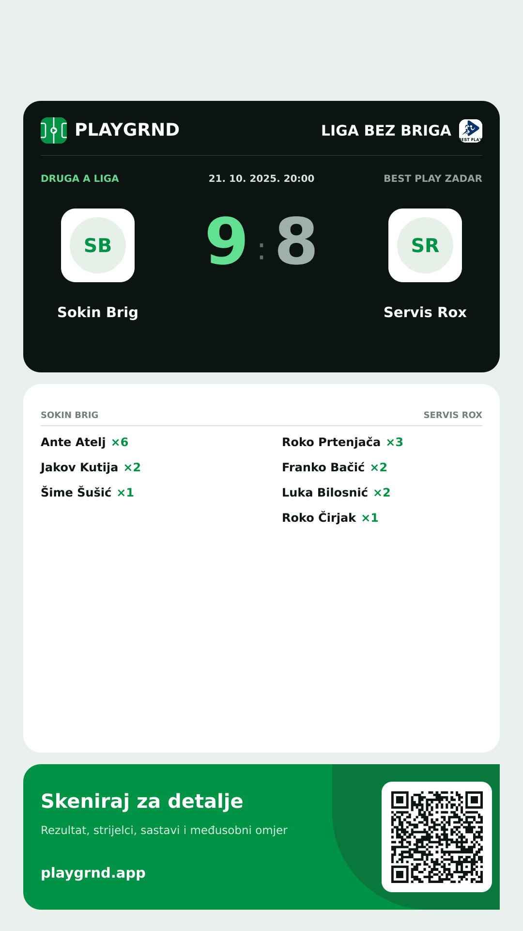 Story image: Sokin Brig 9:8 Servis Rox