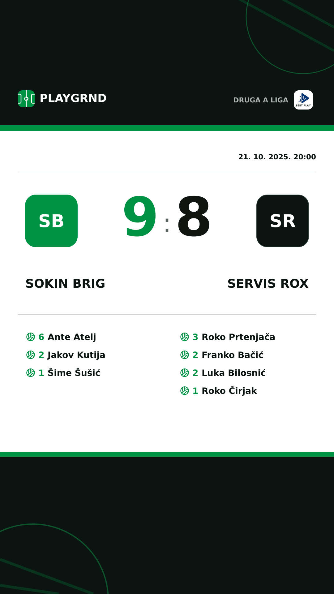 Instagram slika: Sokin Brig 9:8 Servis Rox