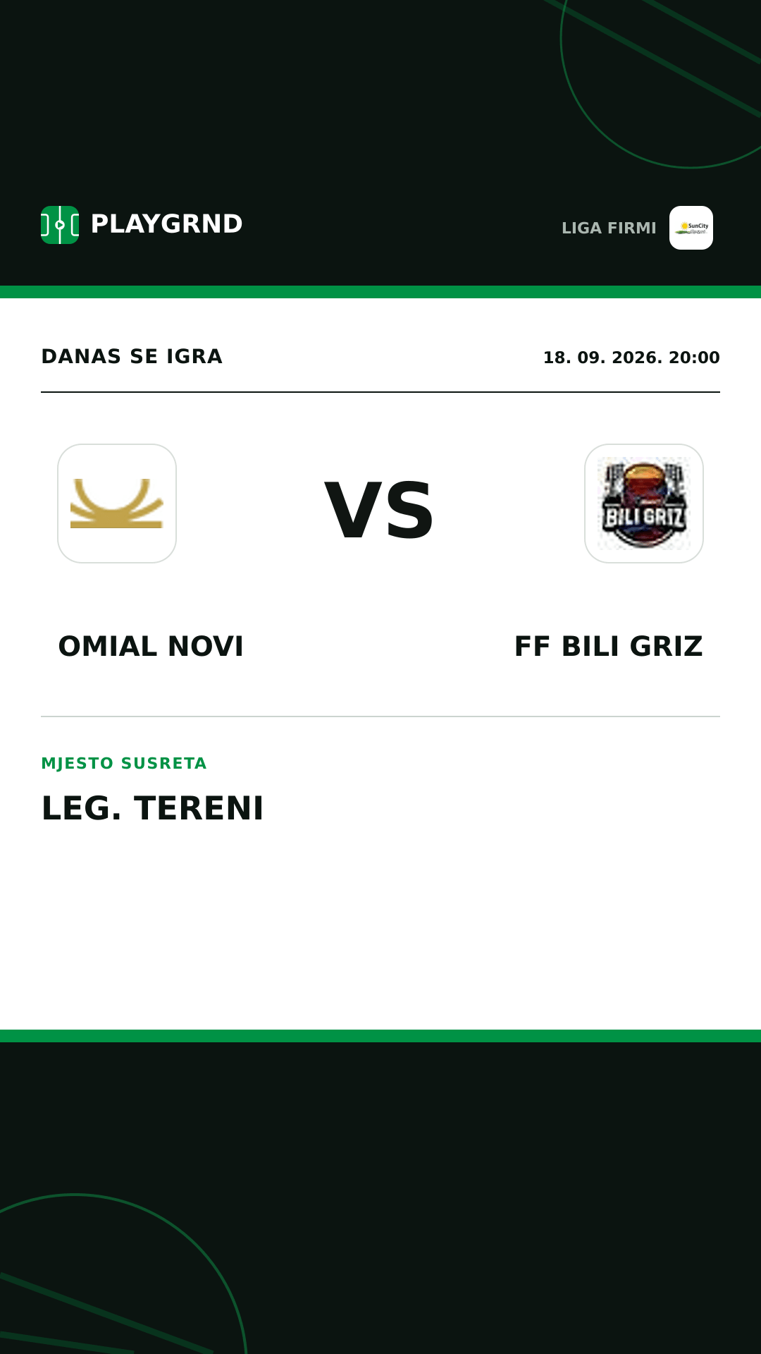 Instagram slika: Omial Novi vs FF Bili Griz