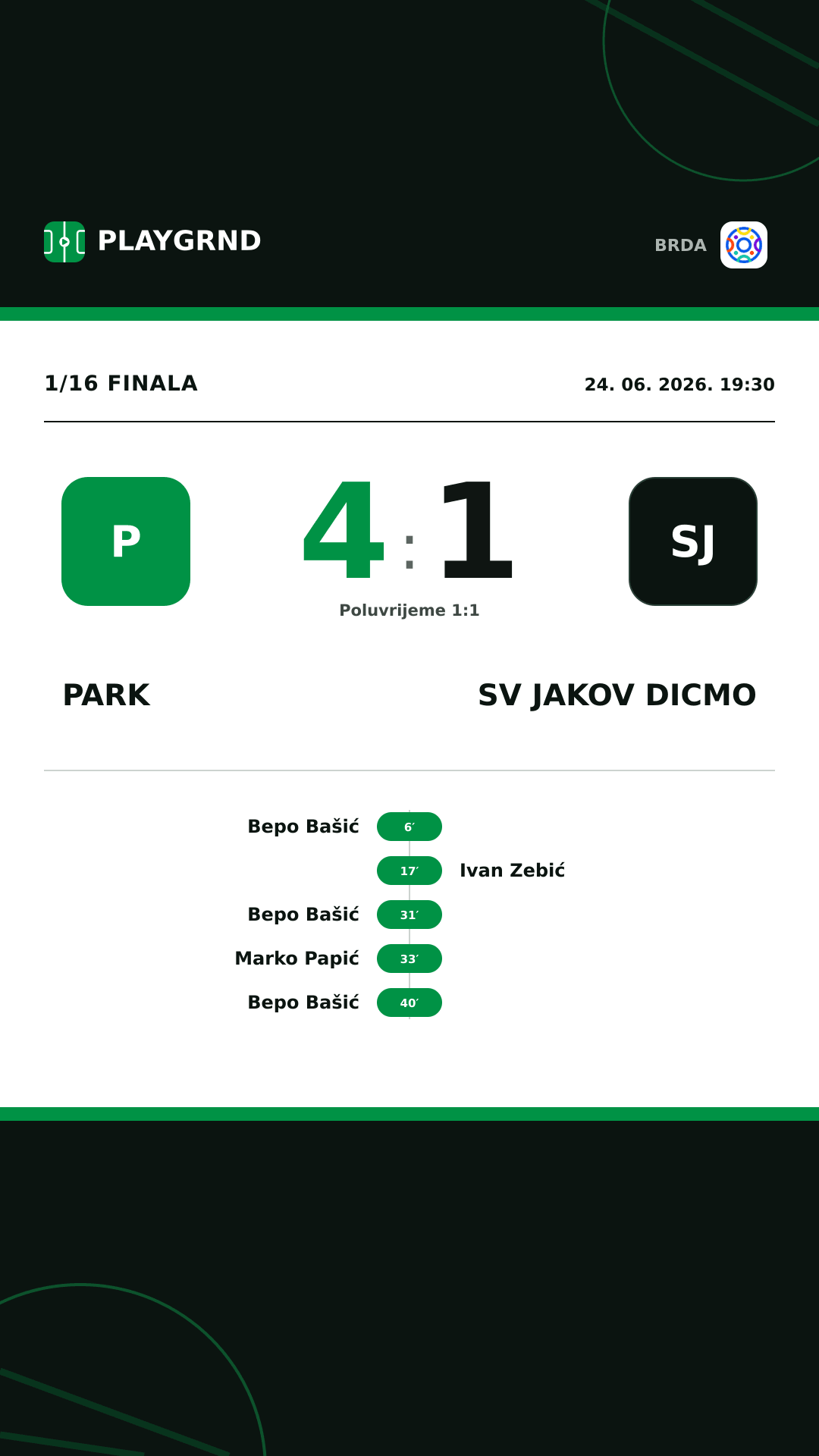 Instagram slika: Park 4:1 SV Jakov Dicmo