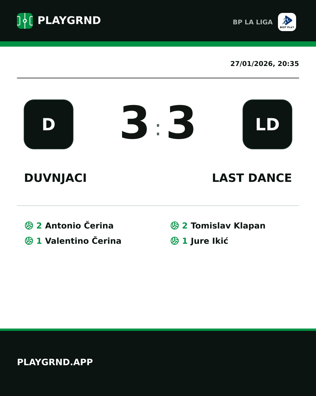 Instagram artwork: Duvnjaci 3:3 Last Dance