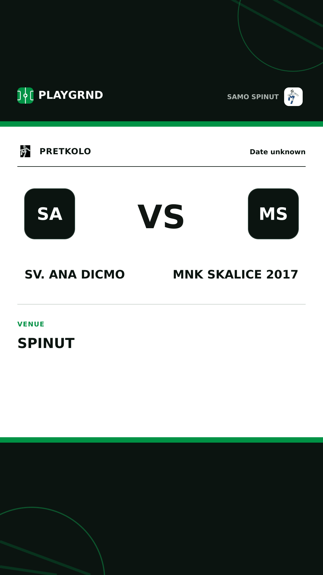 Instagram artwork: Sv. Ana Dicmo vs MNK Skalice 2017
