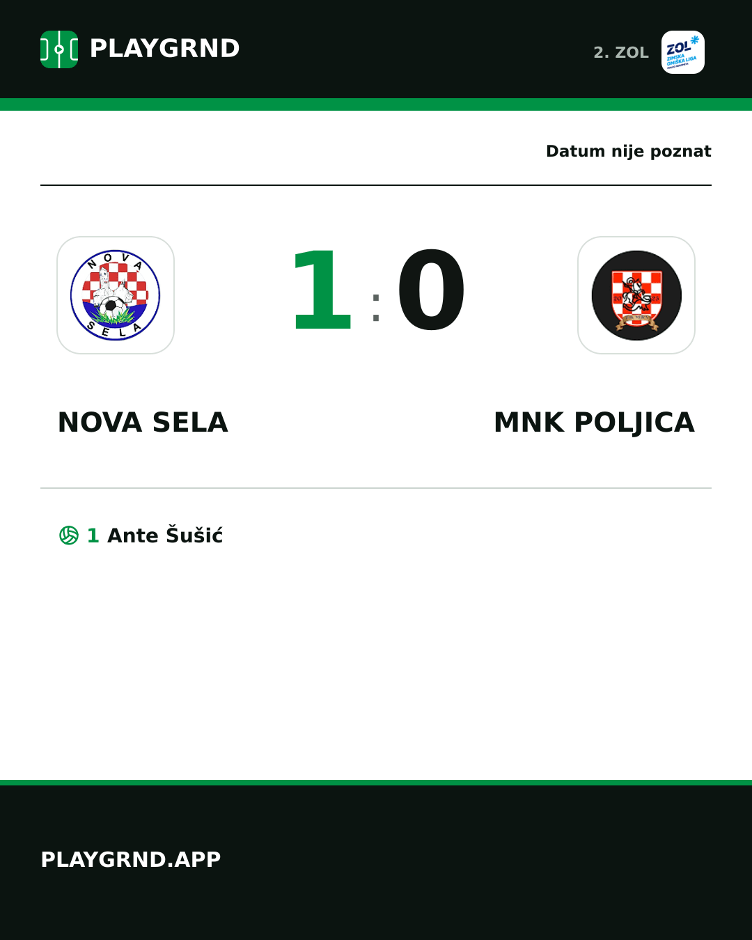 Instagram slika: Nova Sela 1:0 MNK Poljica