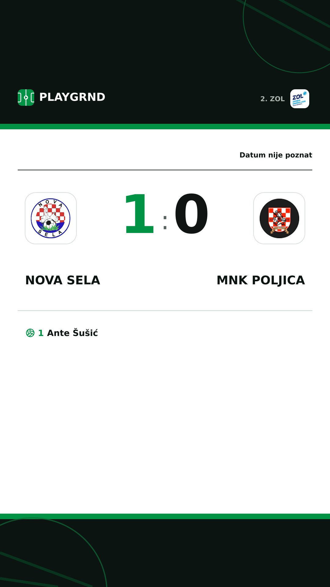 Instagram slika: Nova Sela 1:0 MNK Poljica