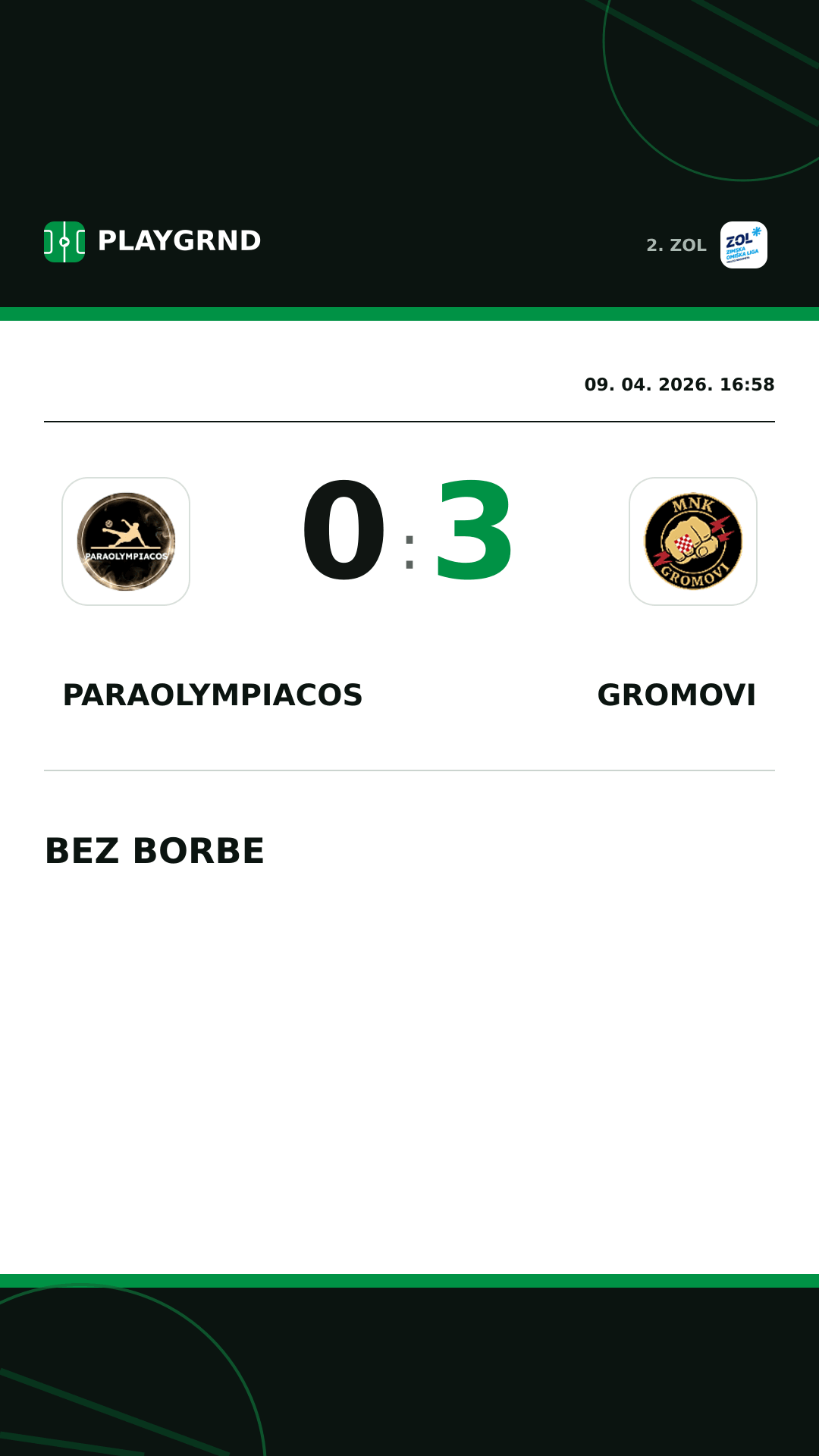 Instagram slika: Paraolympiacos 0:3 Gromovi