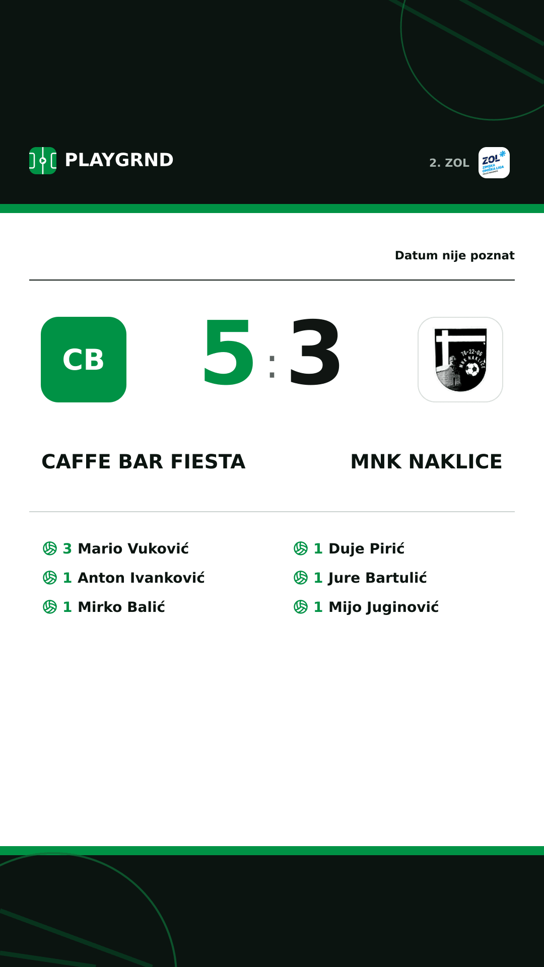 Instagram slika: Caffe bar Fiesta 5:3 MNK Naklice