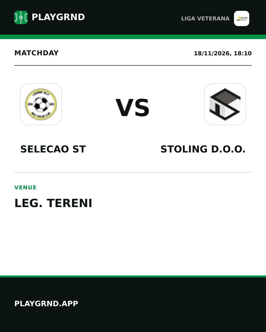 Instagram artwork: Selecao ST vs Stoling D.O.O.