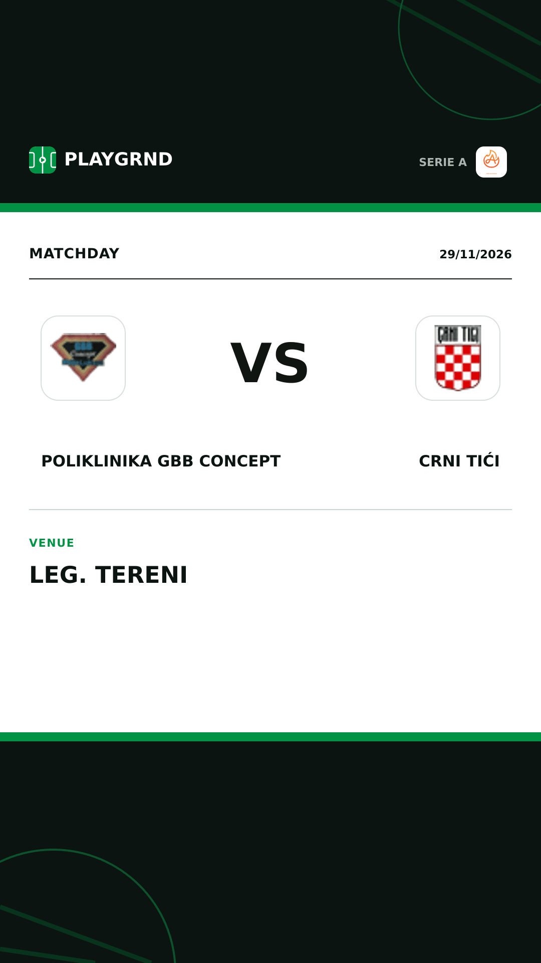 Instagram artwork: Poliklinika Gbb Concept vs Crni Tići