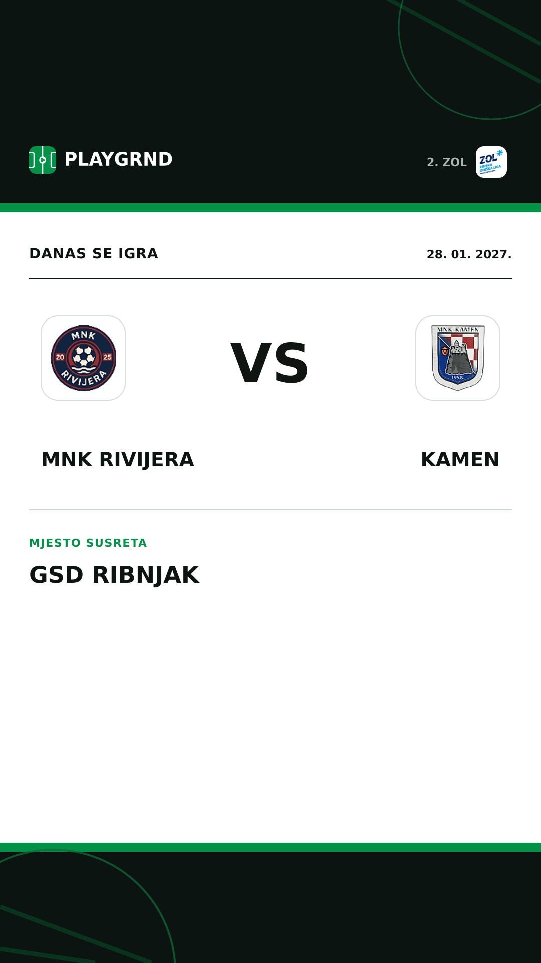 Instagram slika: MNK Rivijera vs Kamen