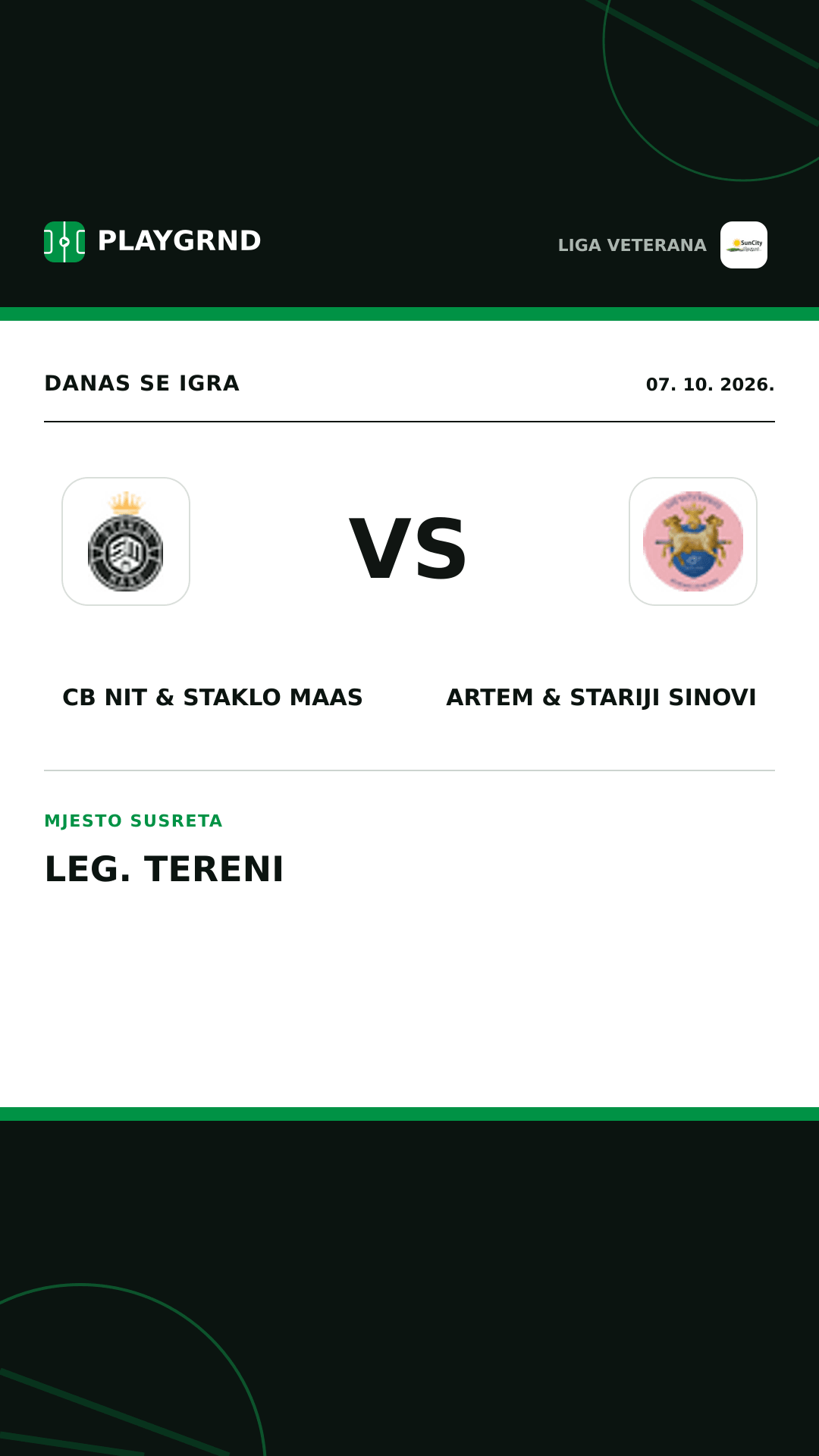 Instagram slika: CB Nit & Staklo Maas vs Artem & Stariji Sinovi