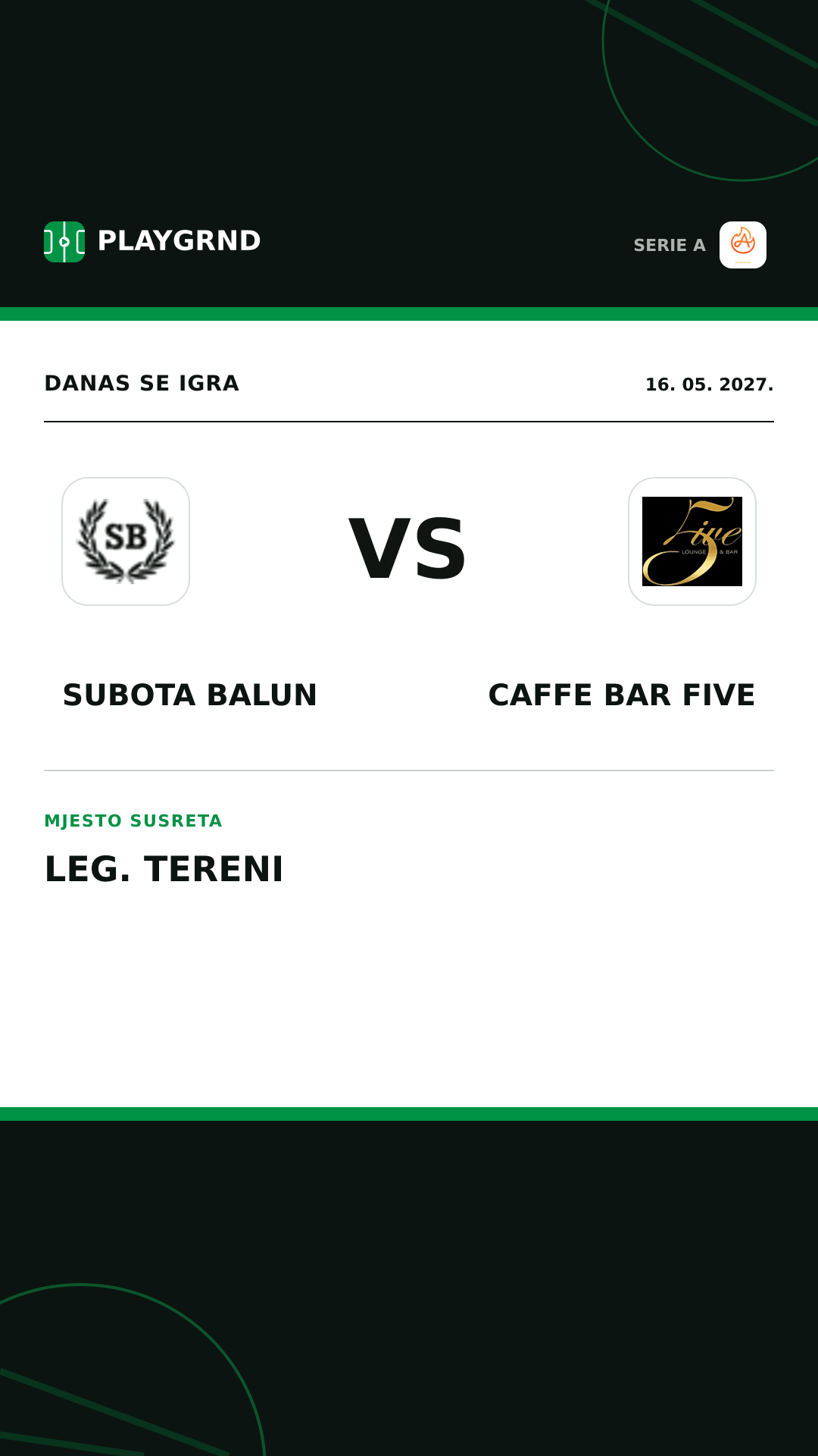 Instagram slika: Subota Balun vs Caffe Bar Five