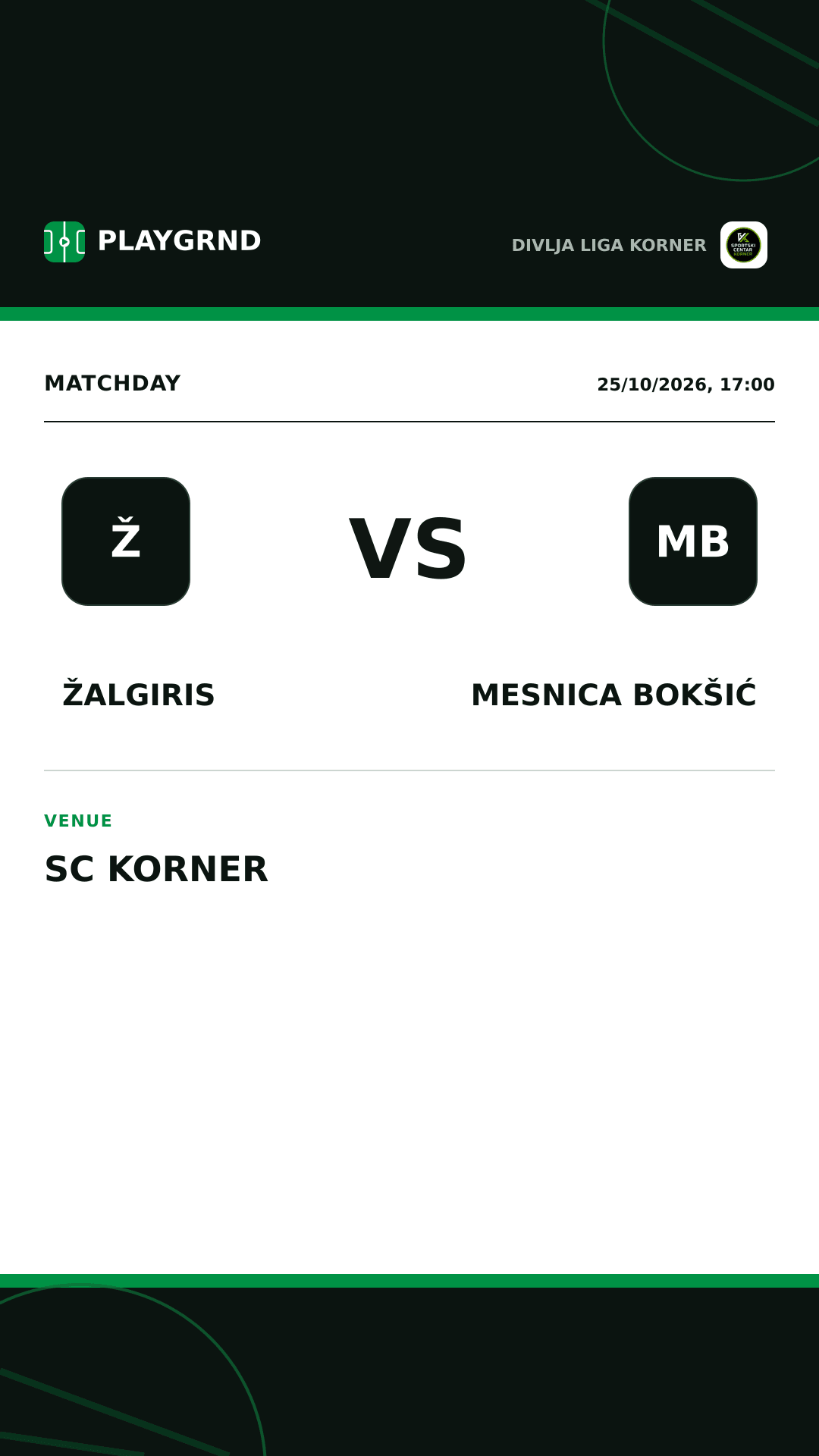 Instagram artwork: Žalgiris vs Mesnica Bokšić