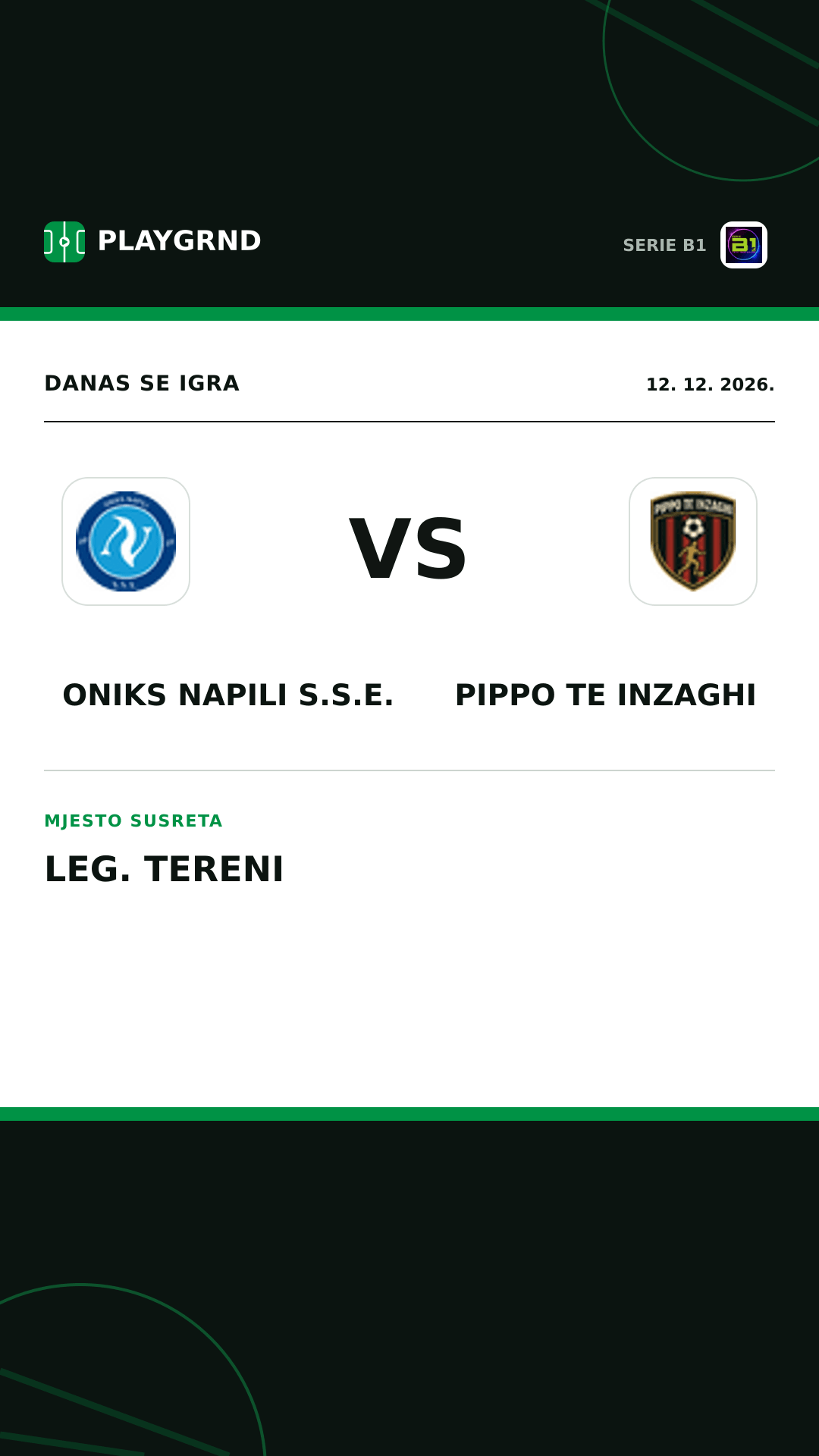 Instagram slika: Oniks Napili S.S.E. vs Pippo TE Inzaghi