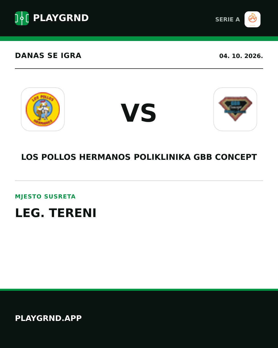 Instagram slika: Los Pollos Hermanos vs Poliklinika Gbb Concept