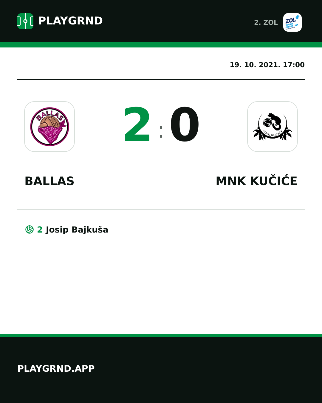 Instagram slika: Ballas 2:0 MNK Kučiće