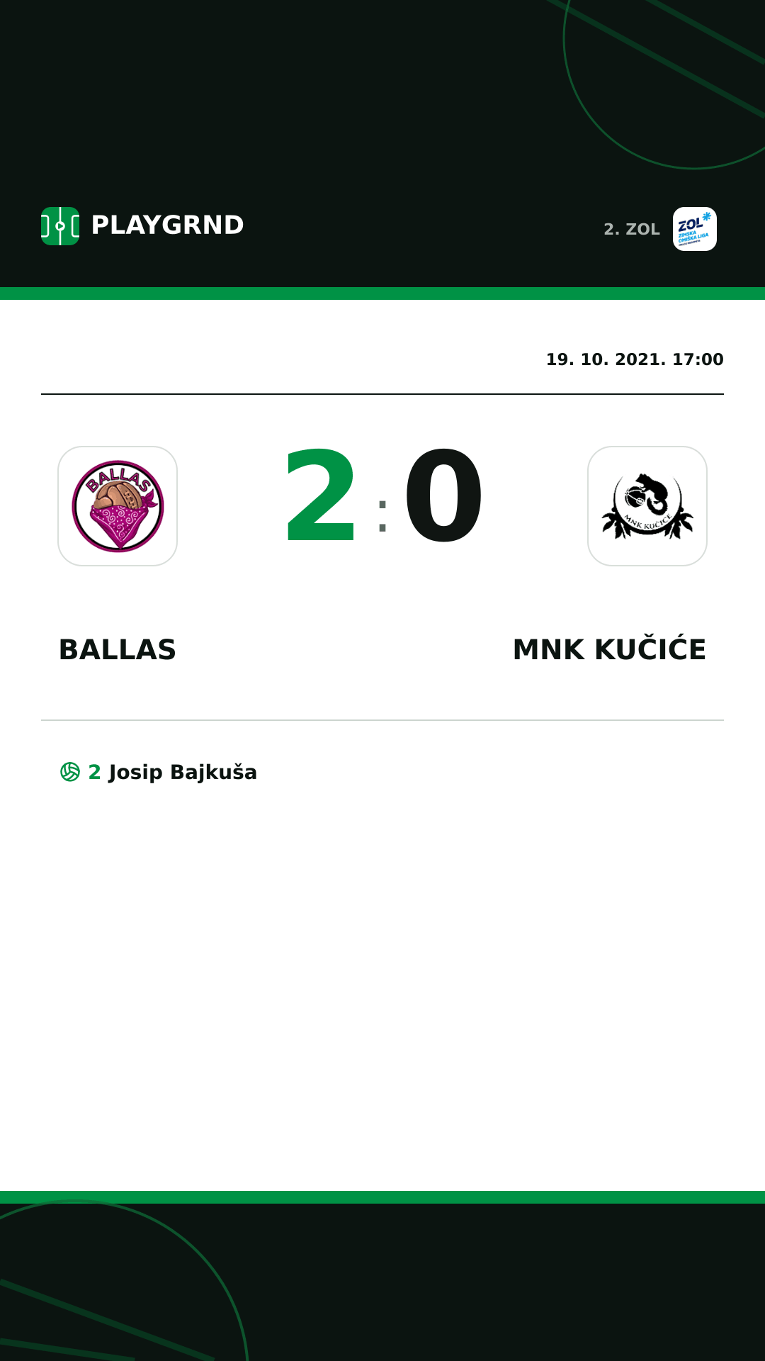 Instagram slika: Ballas 2:0 MNK Kučiće