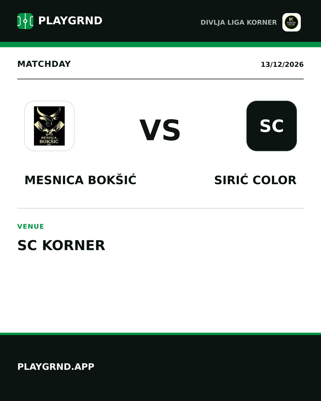 Instagram artwork: Mesnica Bokšić vs Sirić Color