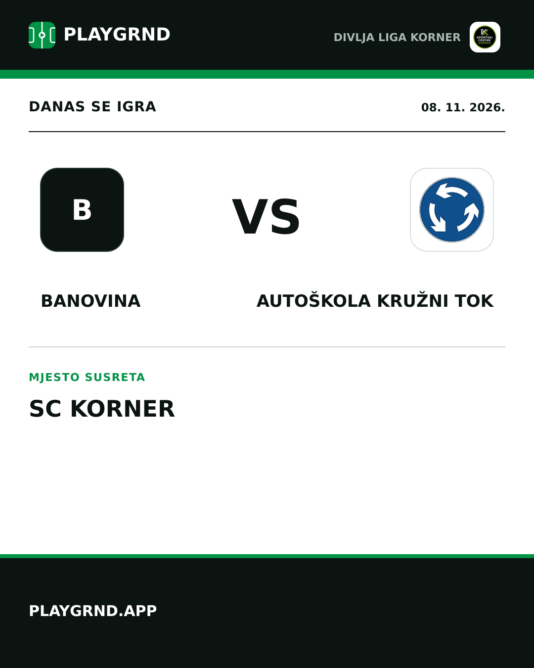 Instagram slika: Banovina vs Autoškola Kružni tok