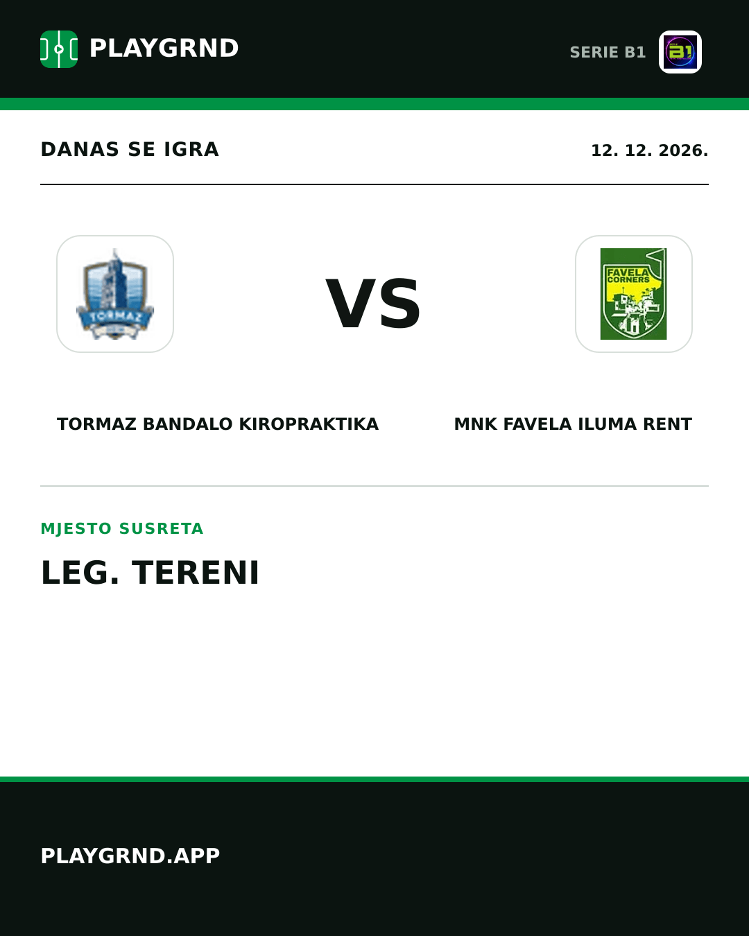 Instagram slika: Tormaz Bandalo Kiropraktika vs MNK Favela Iluma Rent