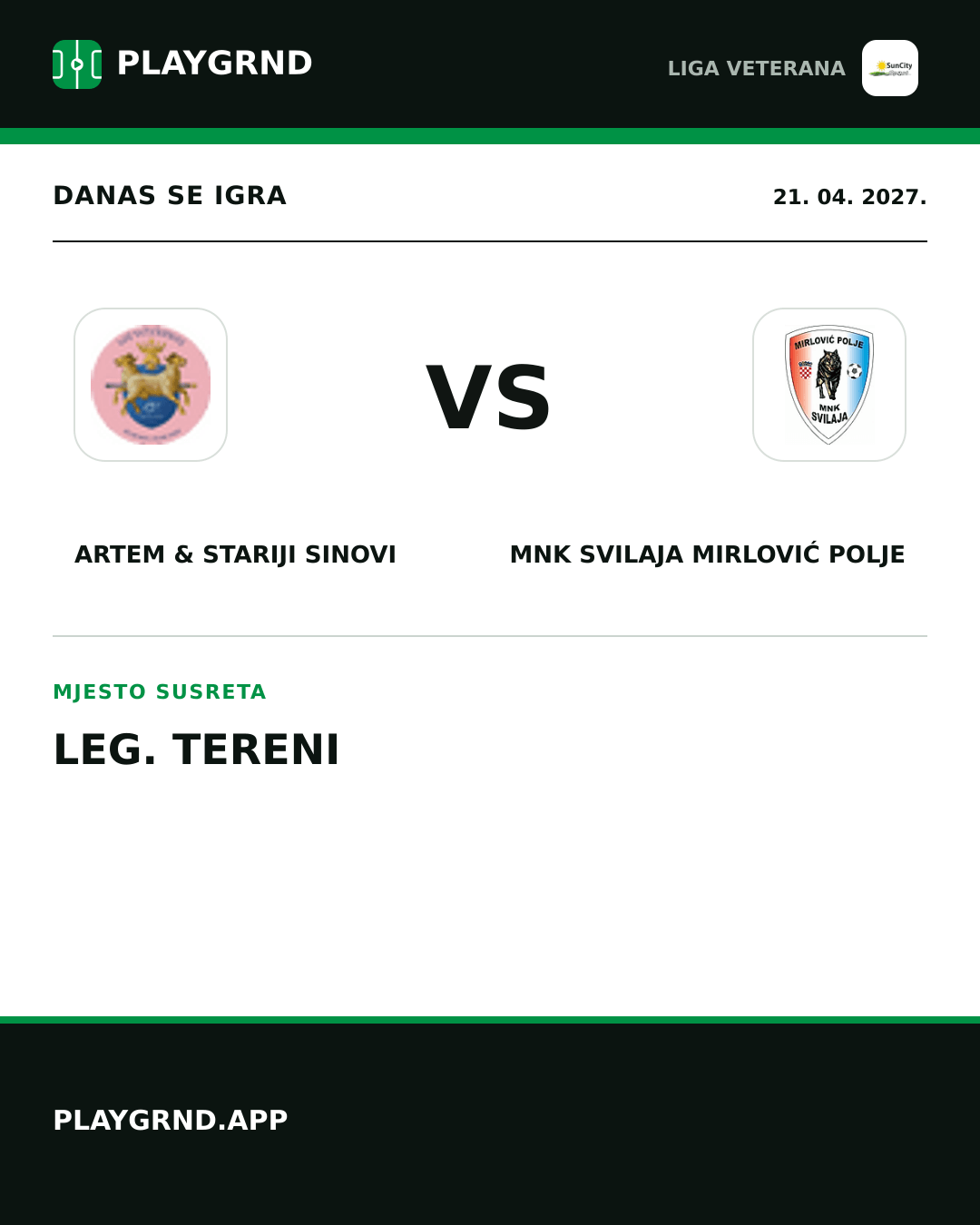Instagram slika: Artem & Stariji Sinovi vs MNK Svilaja Mirlović Polje