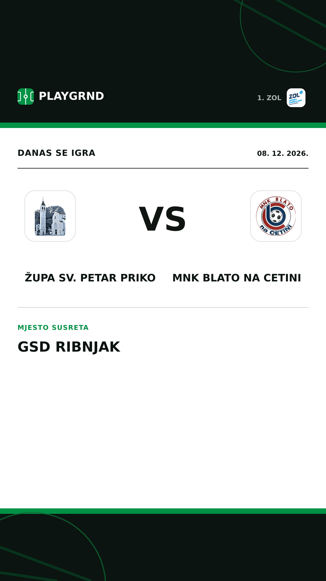 Instagram slika: Župa Sv. Petar Priko vs MNK Blato na Cetini