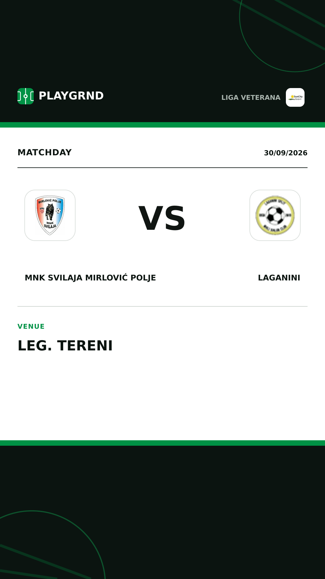 Instagram artwork: MNK Svilaja Mirlović Polje vs Laganini
