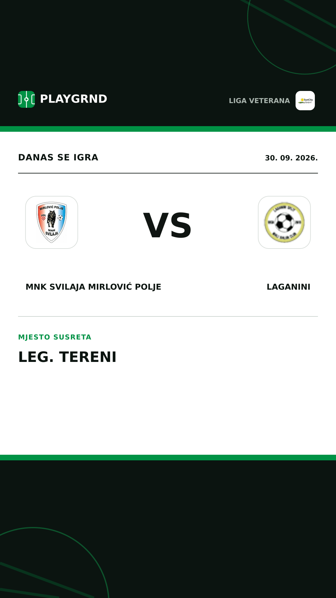 Instagram slika: MNK Svilaja Mirlović Polje vs Laganini