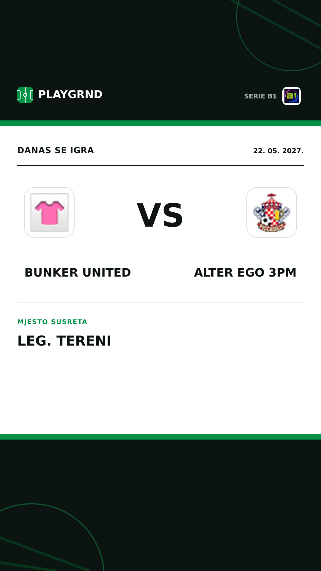 Instagram slika: Bunker United vs Alter Ego 3PM