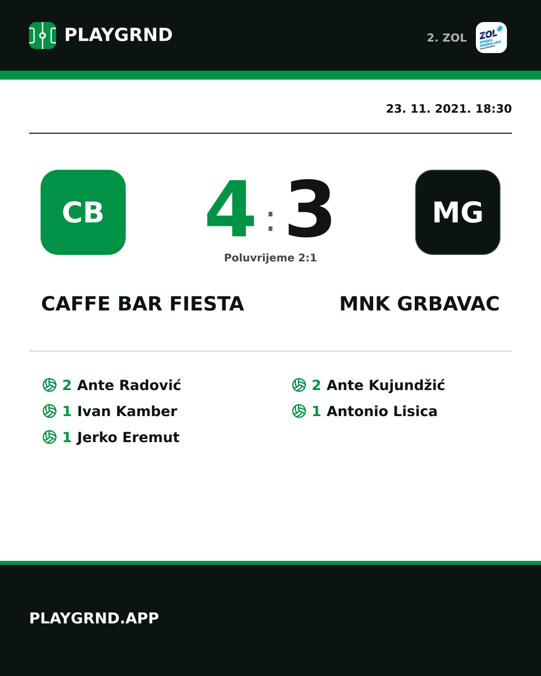 Instagram slika: Caffe bar Fiesta 4:3 MNK Grbavac