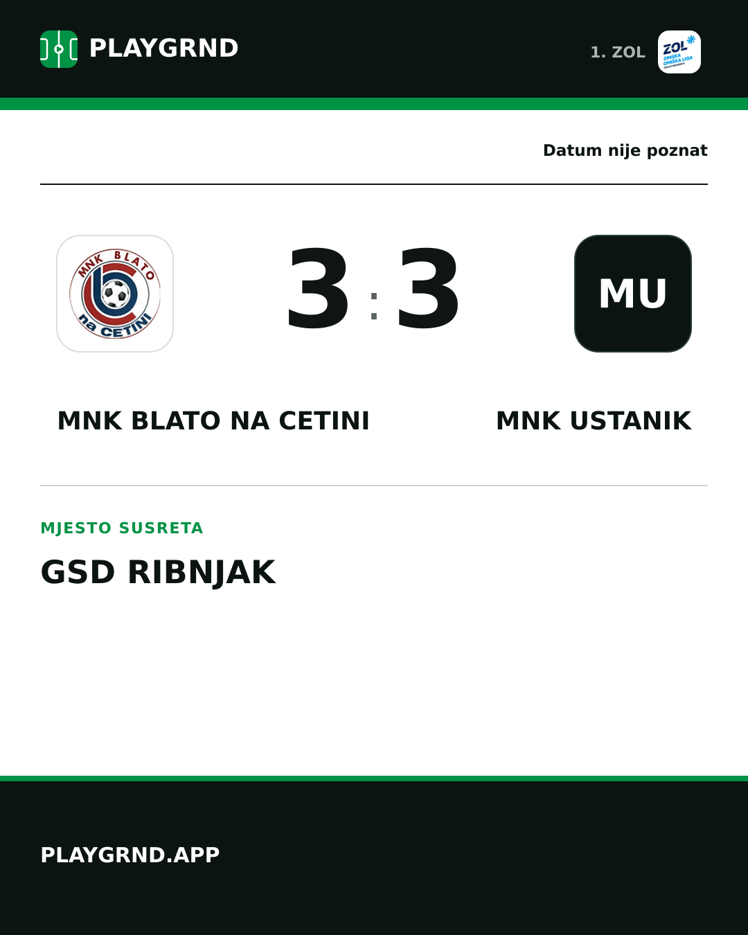 Instagram slika: MNK Blato na Cetini 3:3 MNK Ustanik