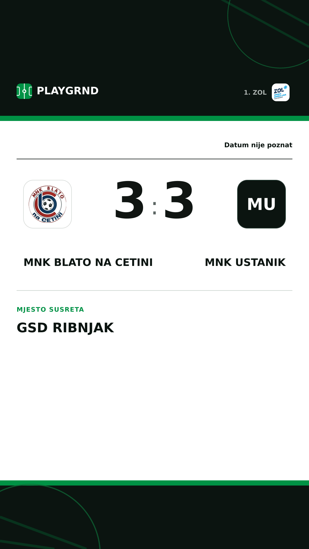 Instagram slika: MNK Blato na Cetini 3:3 MNK Ustanik