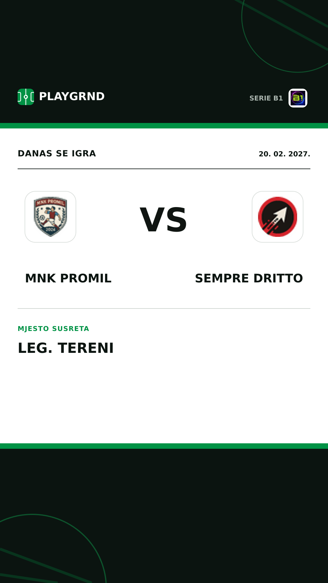 Instagram slika: Mnk Promil vs Sempre Dritto
