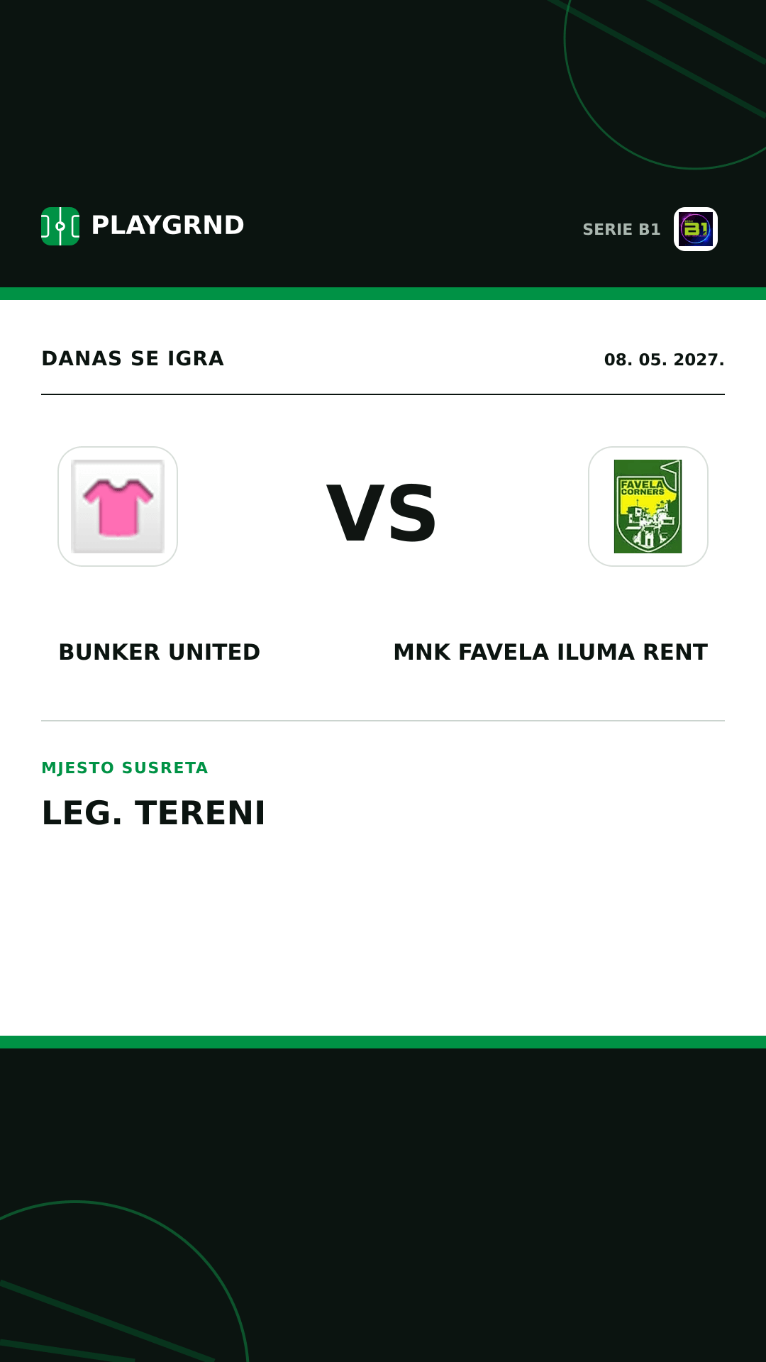 Instagram slika: Bunker United vs MNK Favela Iluma Rent