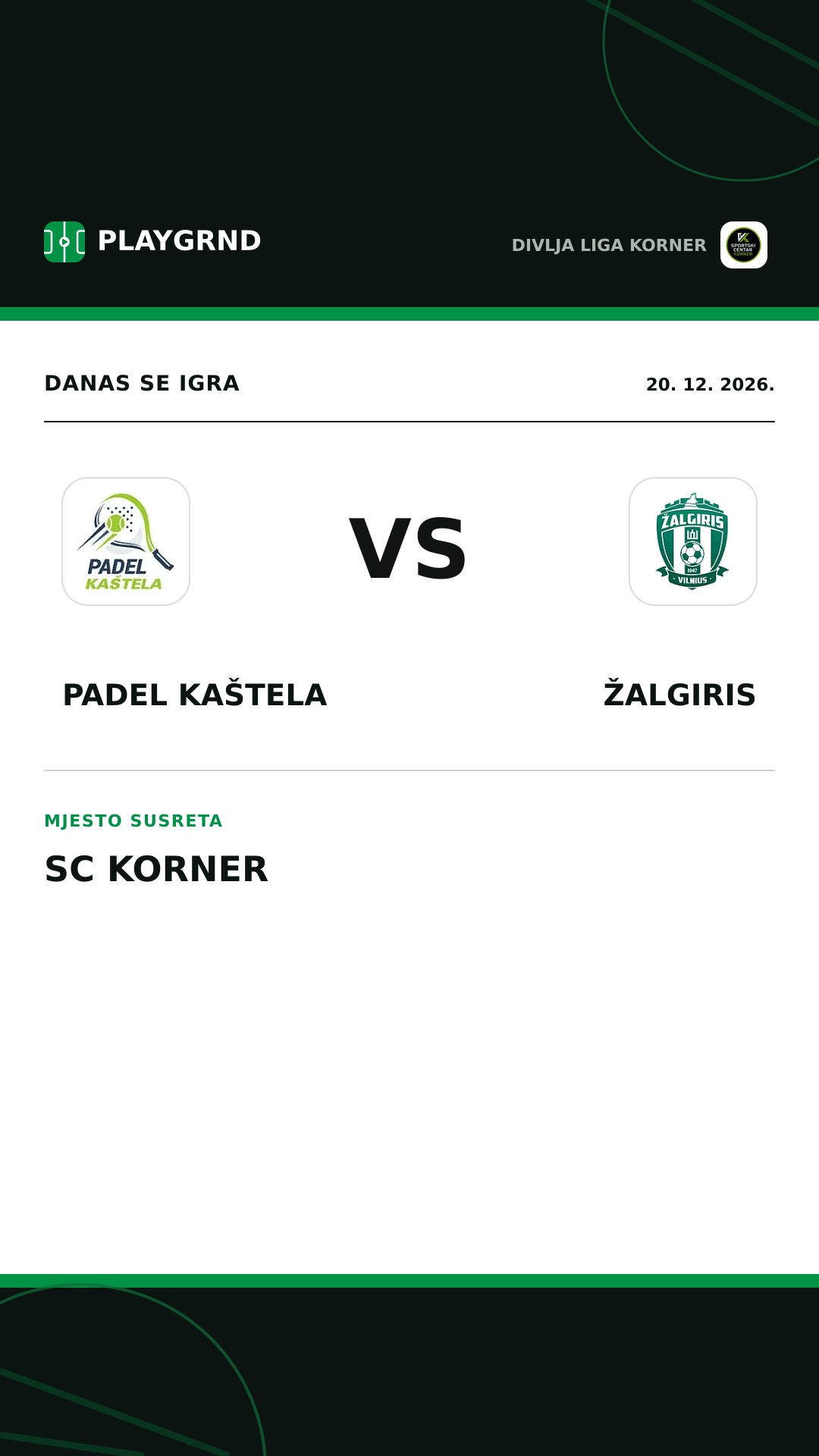 Instagram slika: Padel Kaštela vs Žalgiris