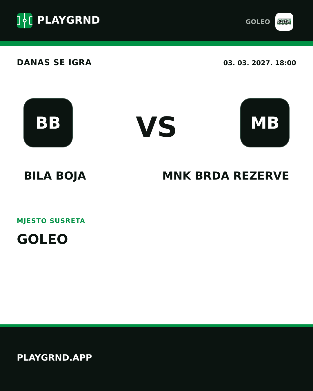 Instagram slika: Bila boja vs MNK Brda Rezerve