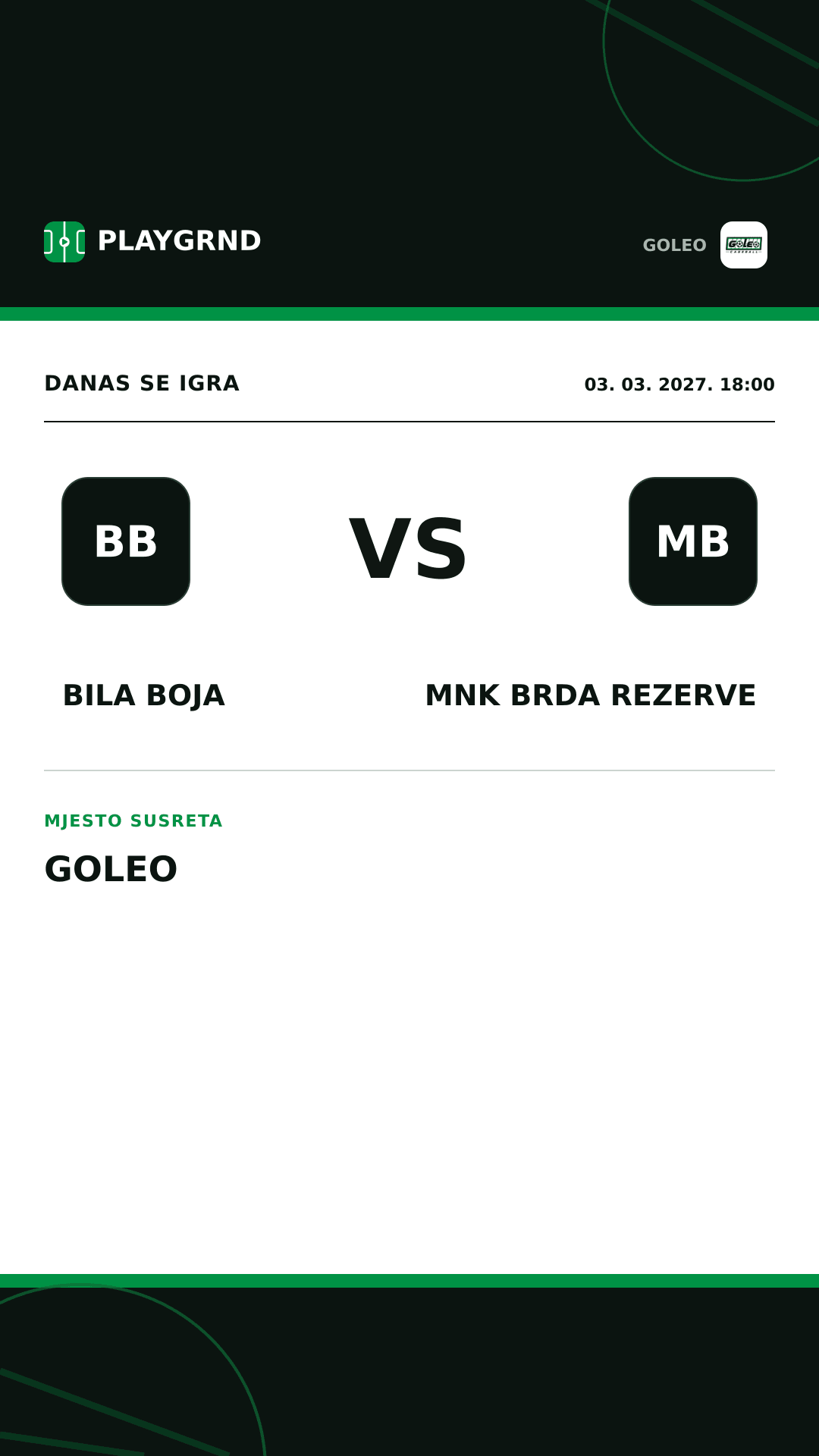 Instagram slika: Bila boja vs MNK Brda Rezerve