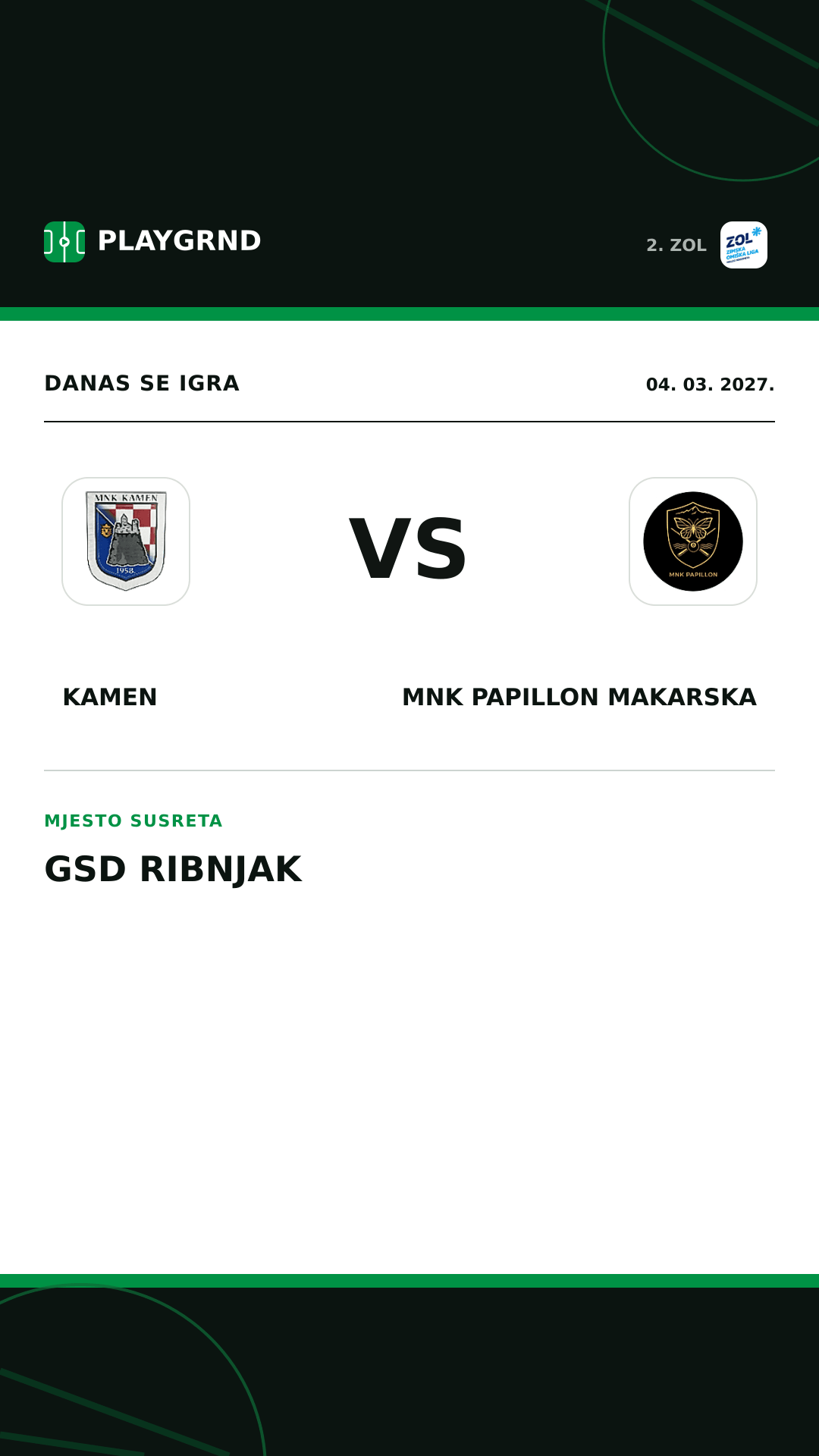 Instagram slika: Kamen vs MNK Papillon Makarska