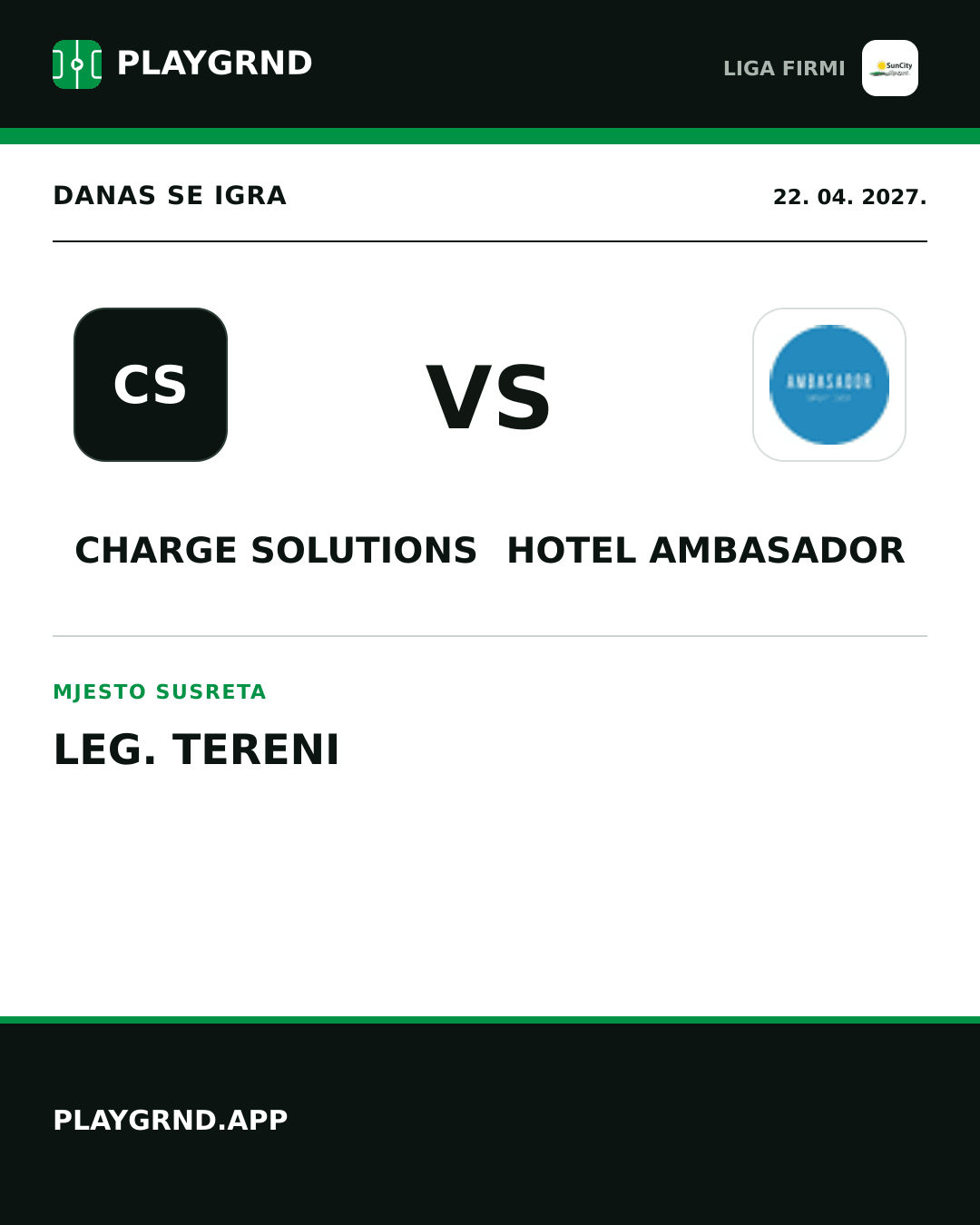 Instagram slika: Charge Solutions vs Hotel Ambasador