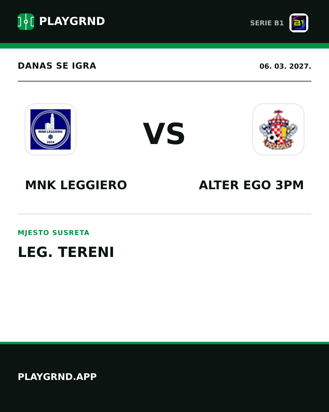 Instagram slika: MNK Leggiero vs Alter Ego 3PM