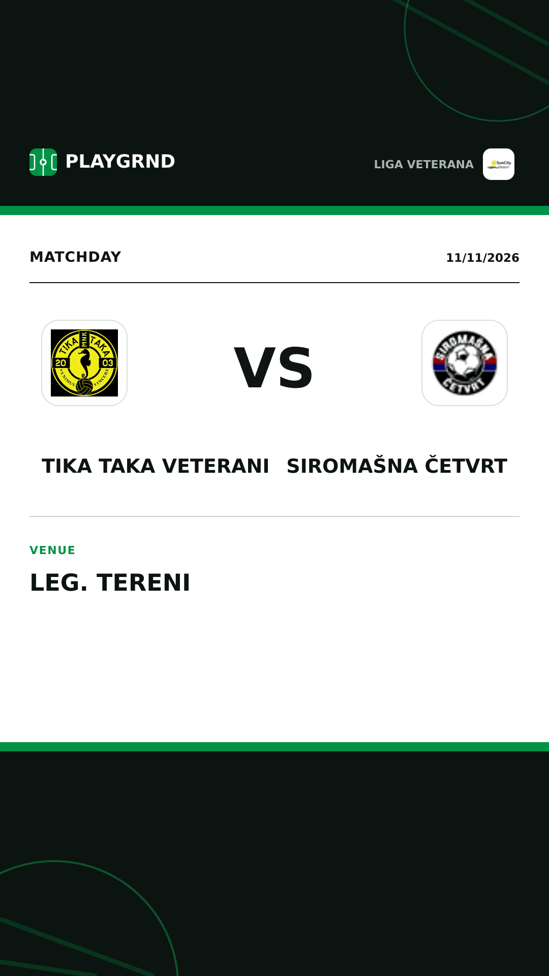 Instagram artwork: Tika Taka Veterani vs Siromašna Četvrt