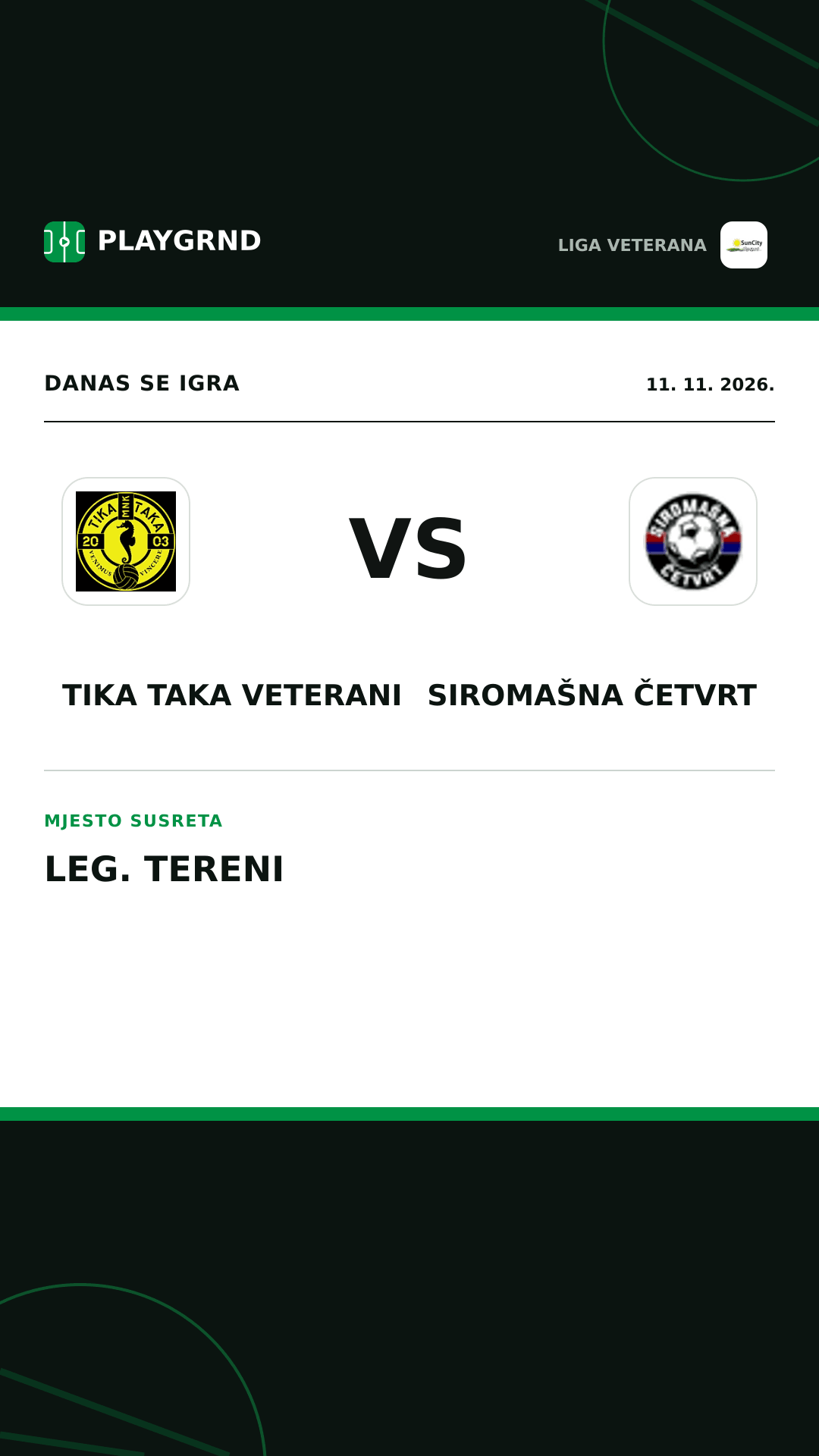 Instagram slika: Tika Taka Veterani vs Siromašna Četvrt