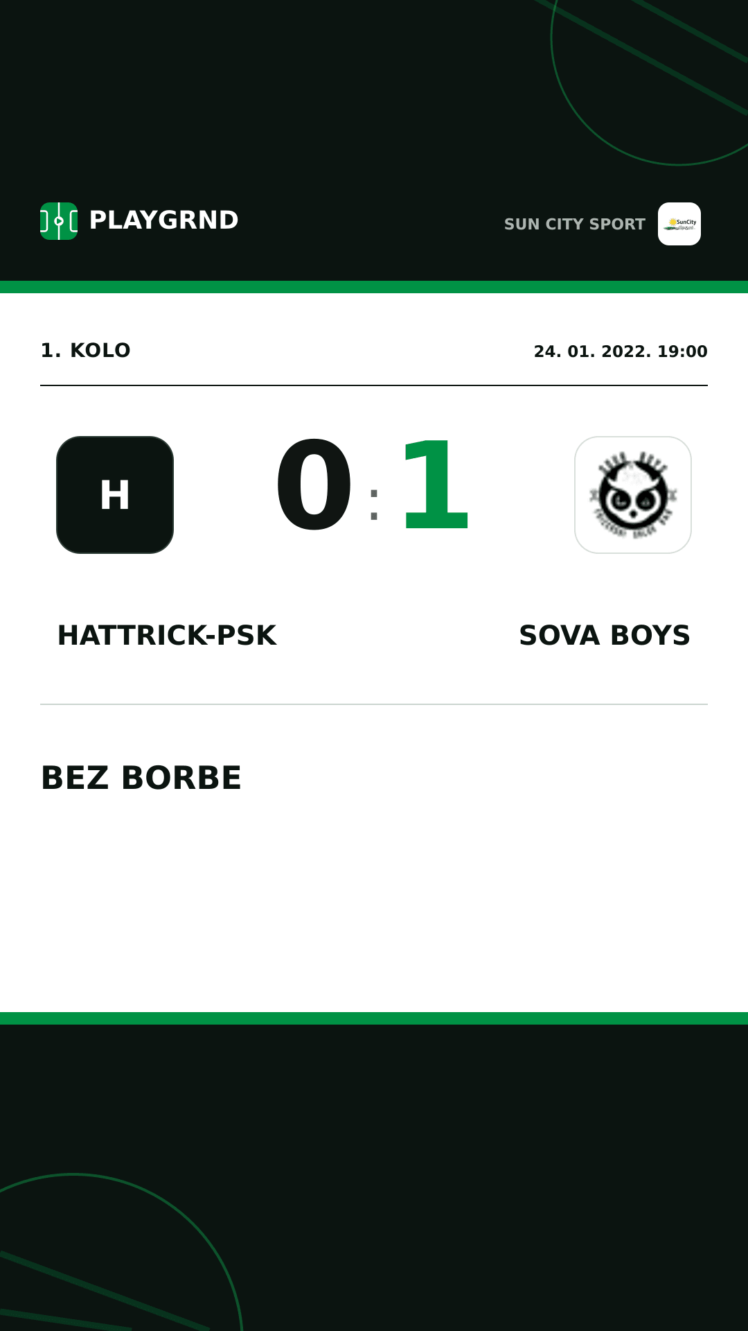 Instagram slika: Hattrick-Psk 0:1 Sova Boys