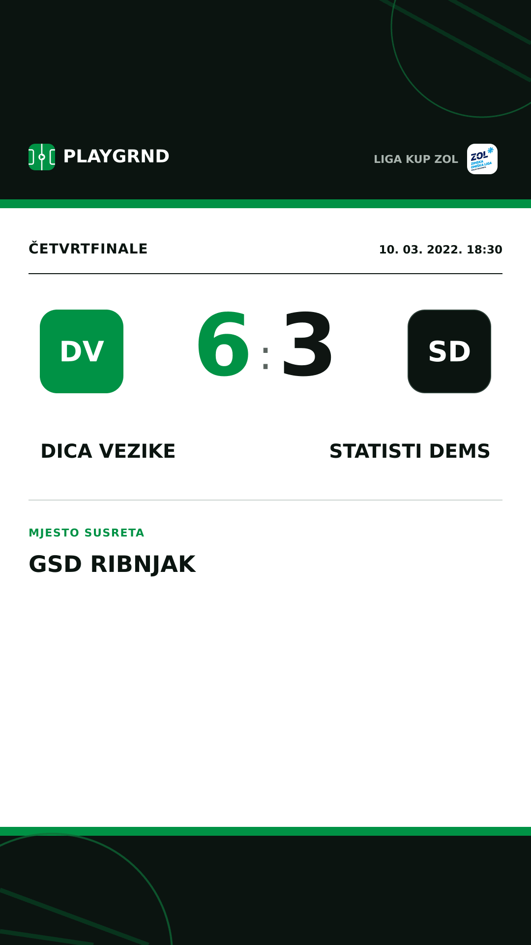 Instagram slika: Dica Vezike 6:3 STatisti DEMS