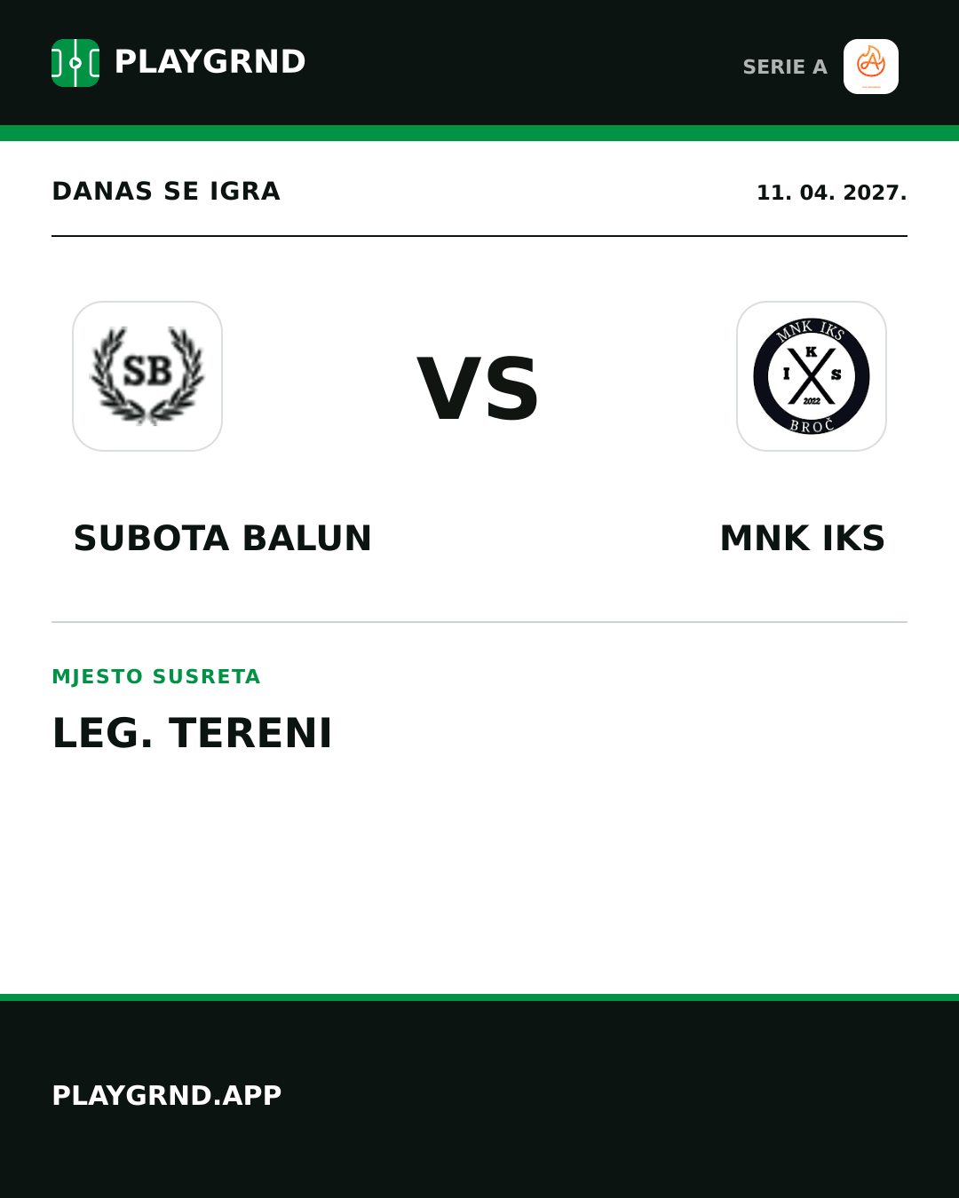 Instagram slika: Subota Balun vs MNK IKS