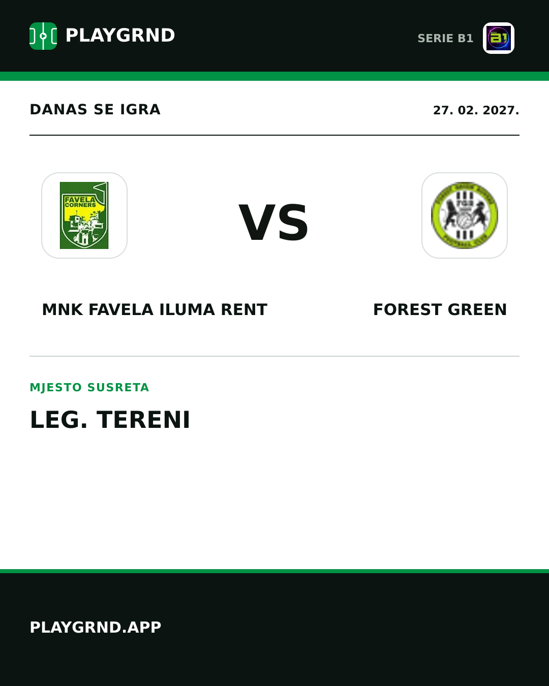 Instagram slika: MNK Favela Iluma Rent vs Forest Green