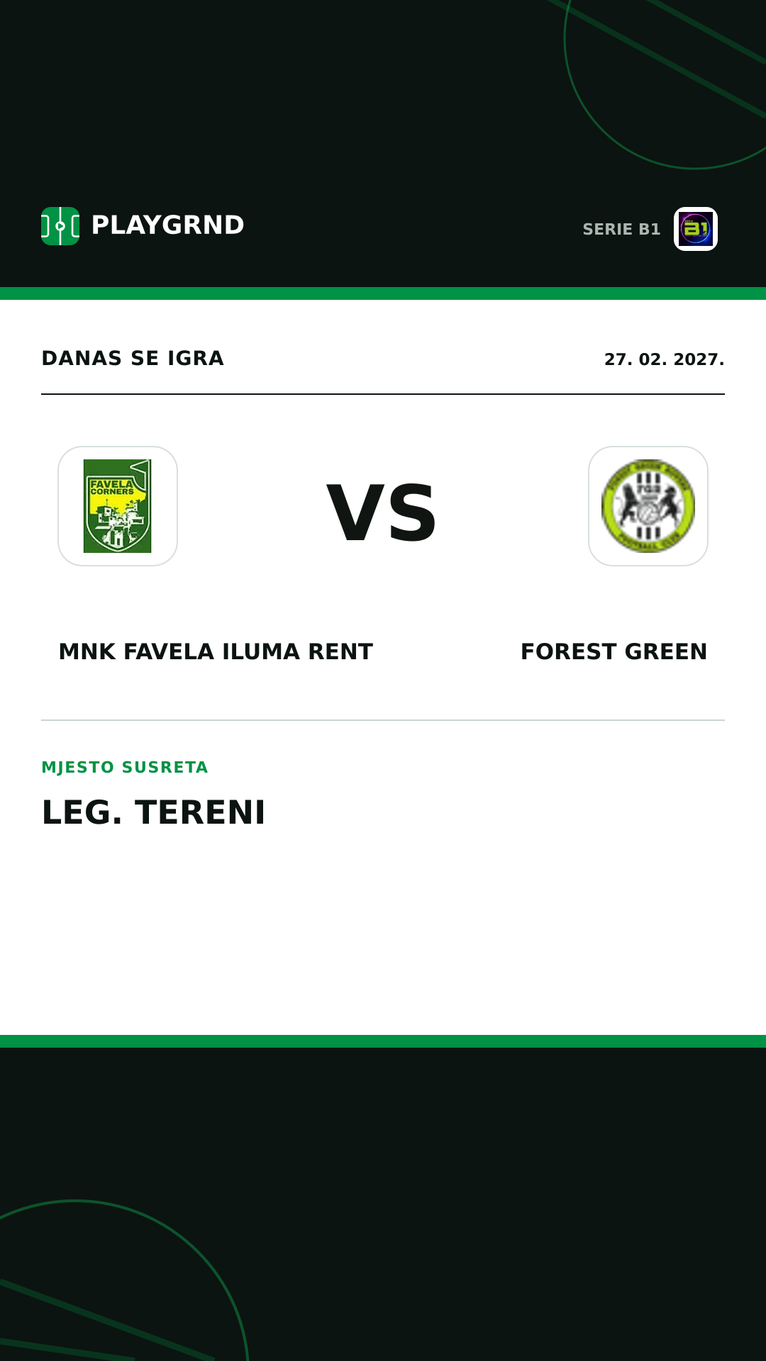 Instagram slika: MNK Favela Iluma Rent vs Forest Green