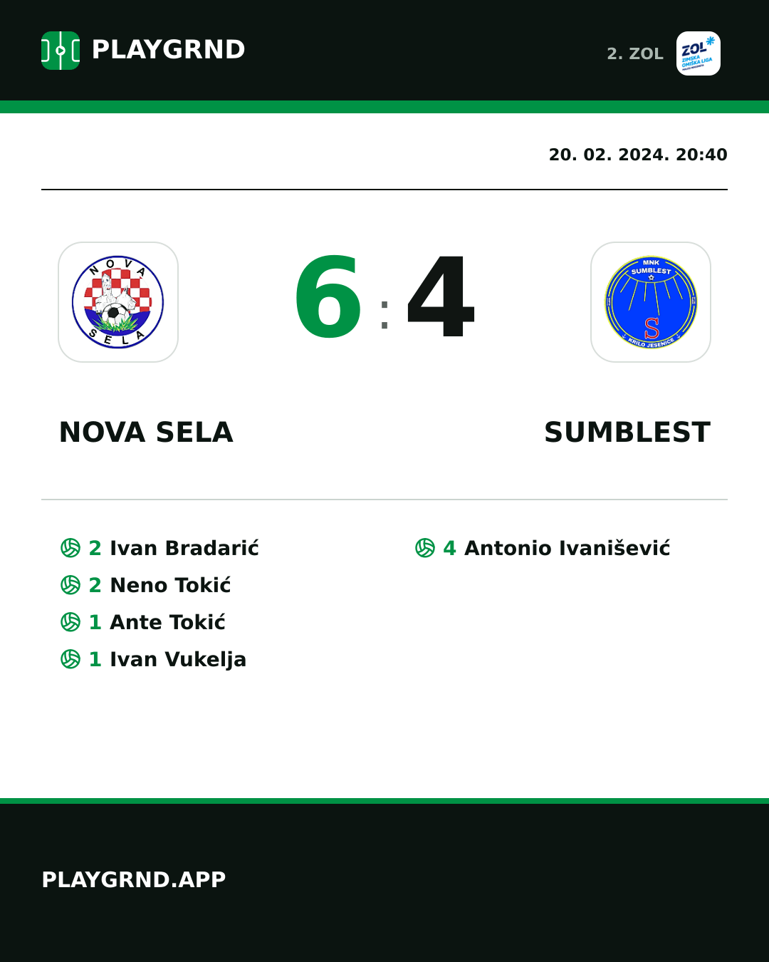 Instagram slika: Nova Sela 6:4 Sumblest