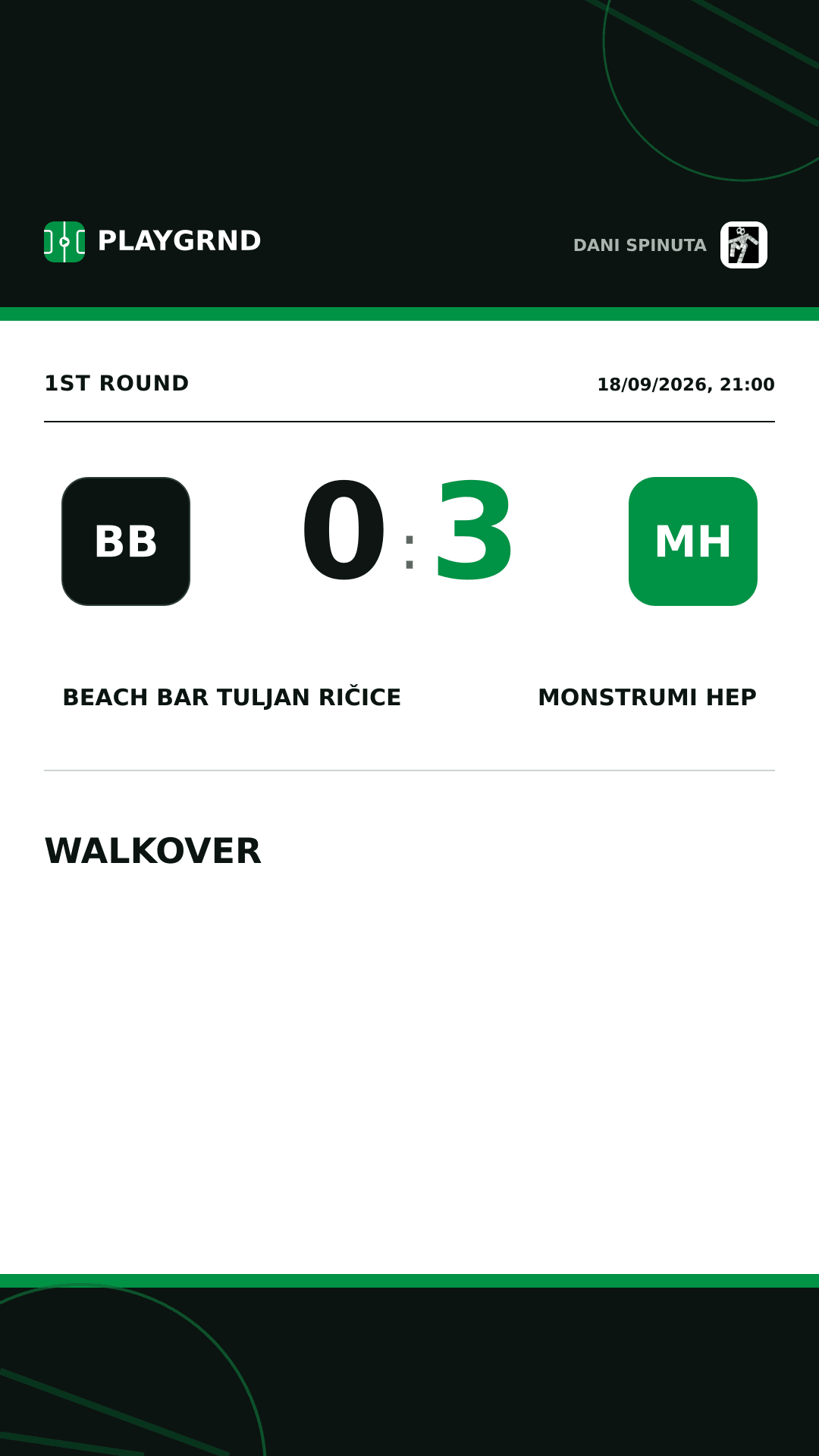 Instagram artwork: Beach Bar Tuljan Ričice 0:3 Monstrumi HEP